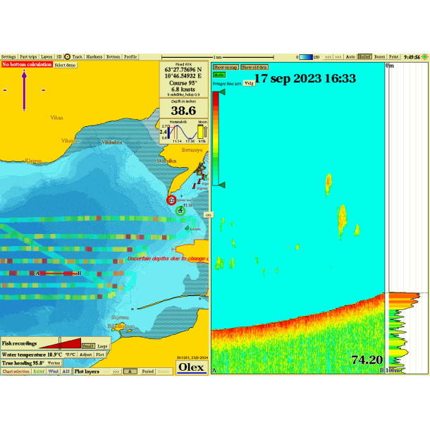 Olex OS1 � Ekk�lodd sum kortleggur fiskin