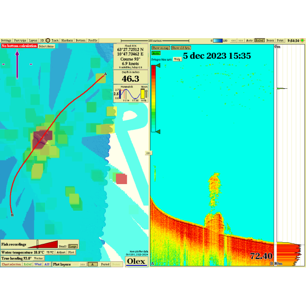 Olex OS1 � Ekk�lodd sum kortleggur fiskin